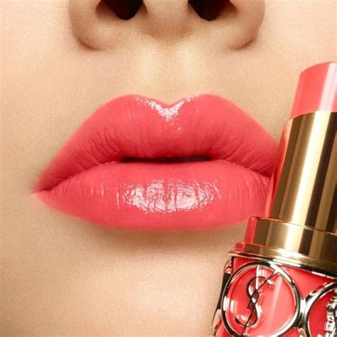 ysl rouge volupte shine corail ingenius|ysl volupte shine lipstick.